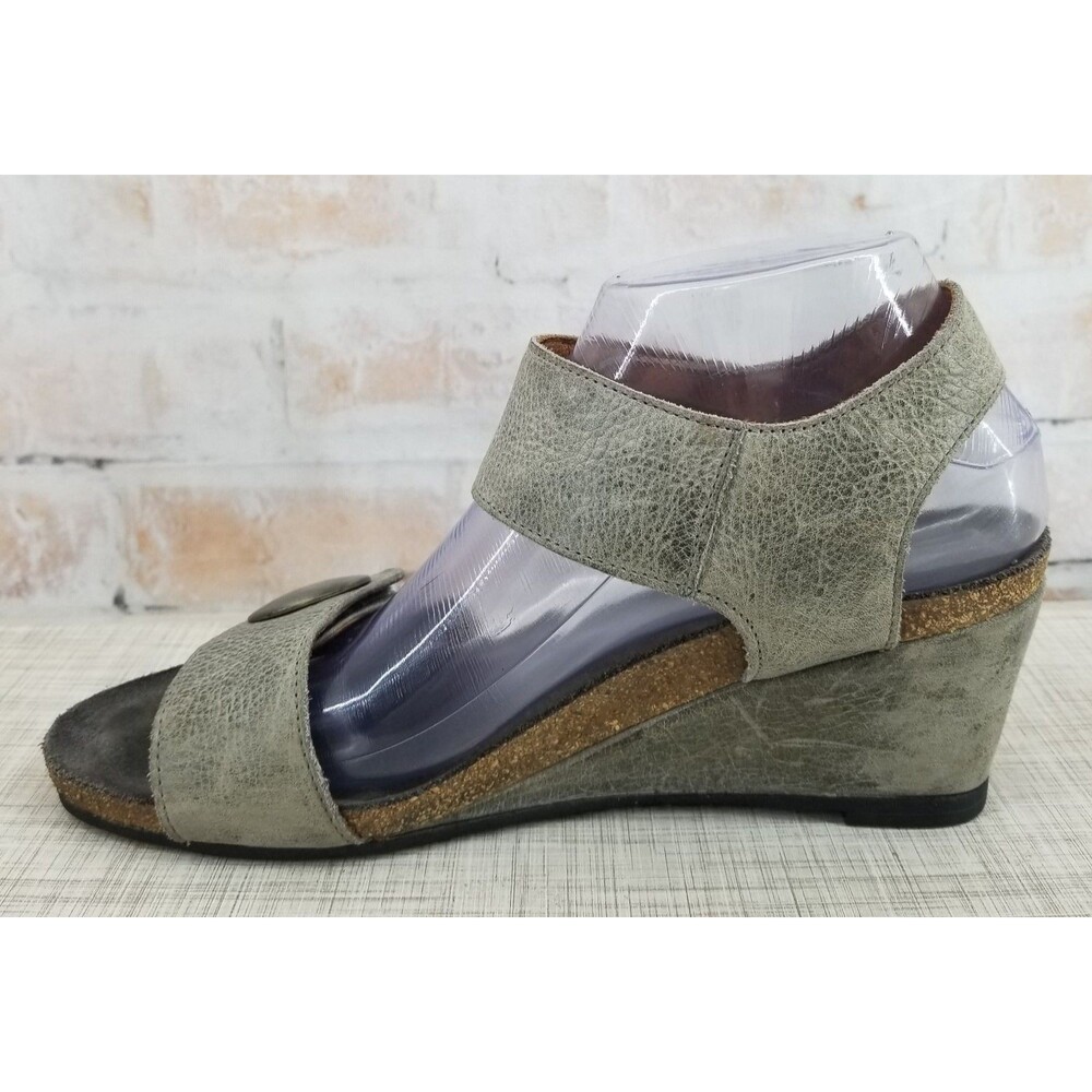 Taos Carousel 2 Grey Wedge Ankle Strap Sandle Women's Size 8/8.5 EU 39 - Picture 6 of 12